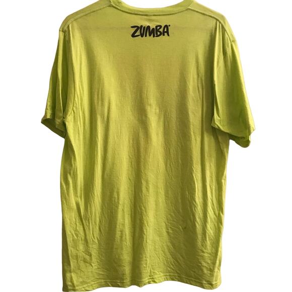 Zumba Neon Green Get Funked Up T-shirt One Size Fits Most - Picture 7 of 7